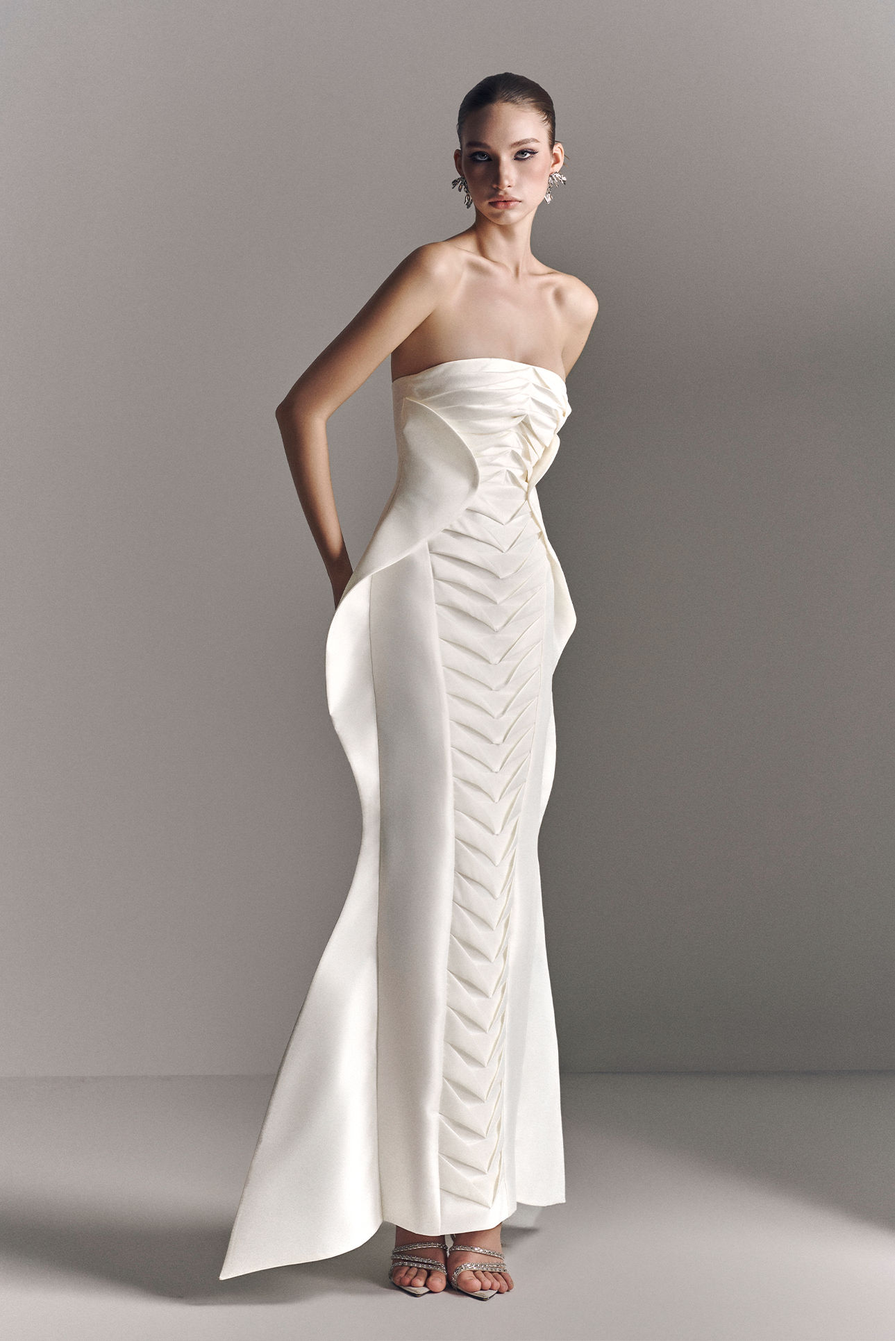 Aurelis Strapless Ruched Maxi Dress