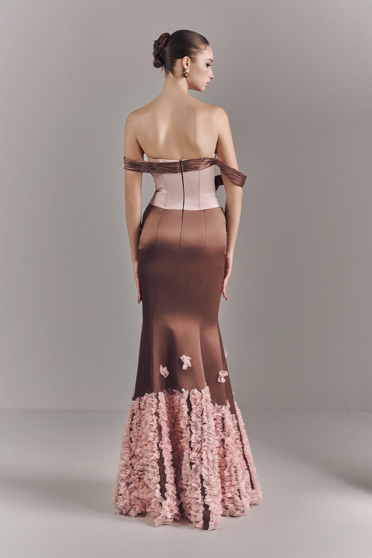 Ismeria Mermaid Maxi Dress With Floral-appliqué