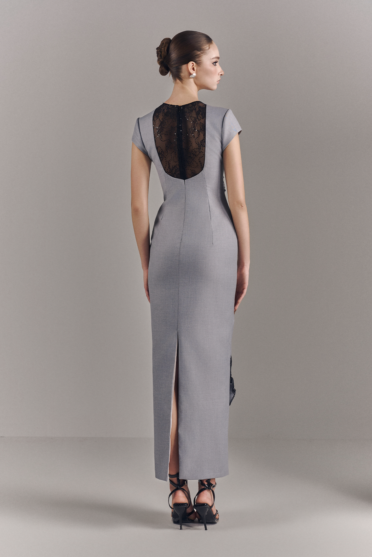 Maya Short Sleeves Bodycon Maxi Dress