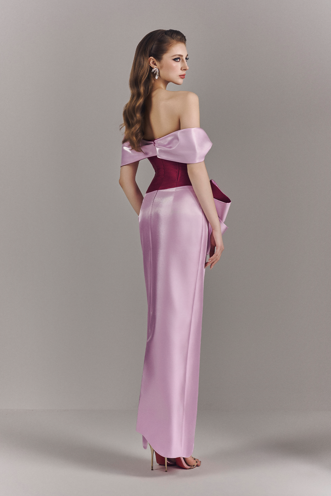 Millie Elegant Bow Off Shoulder Maxi Dress